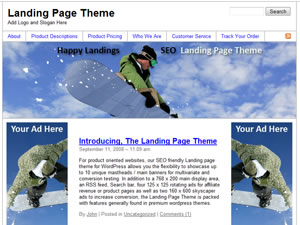Screen Shot of Happy Landings - Landing Page Theme!